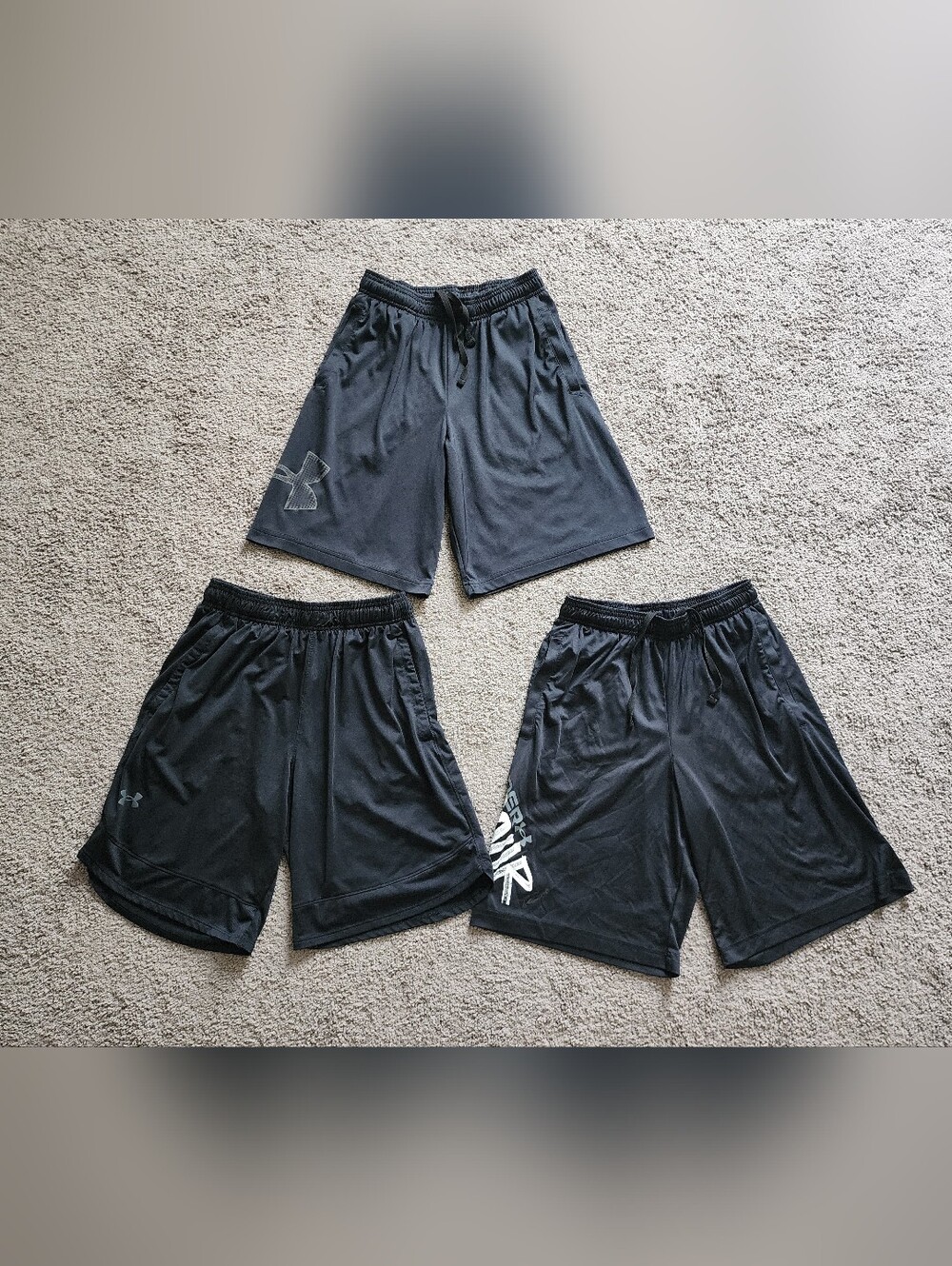 Under Armour Men’s Black Athletic Shorts Lot